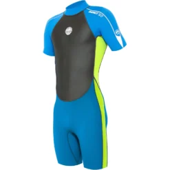 Alder Junior Impact 3/2mm Shorty Wetsuit - Flo Lime