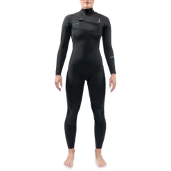 Dakine Womens Mission 4/3mm Chest-Zip Fullsuit Wetsuit - Black