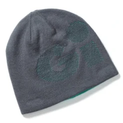 Gill Reversible Knit Beanie - Grey/Turquoise