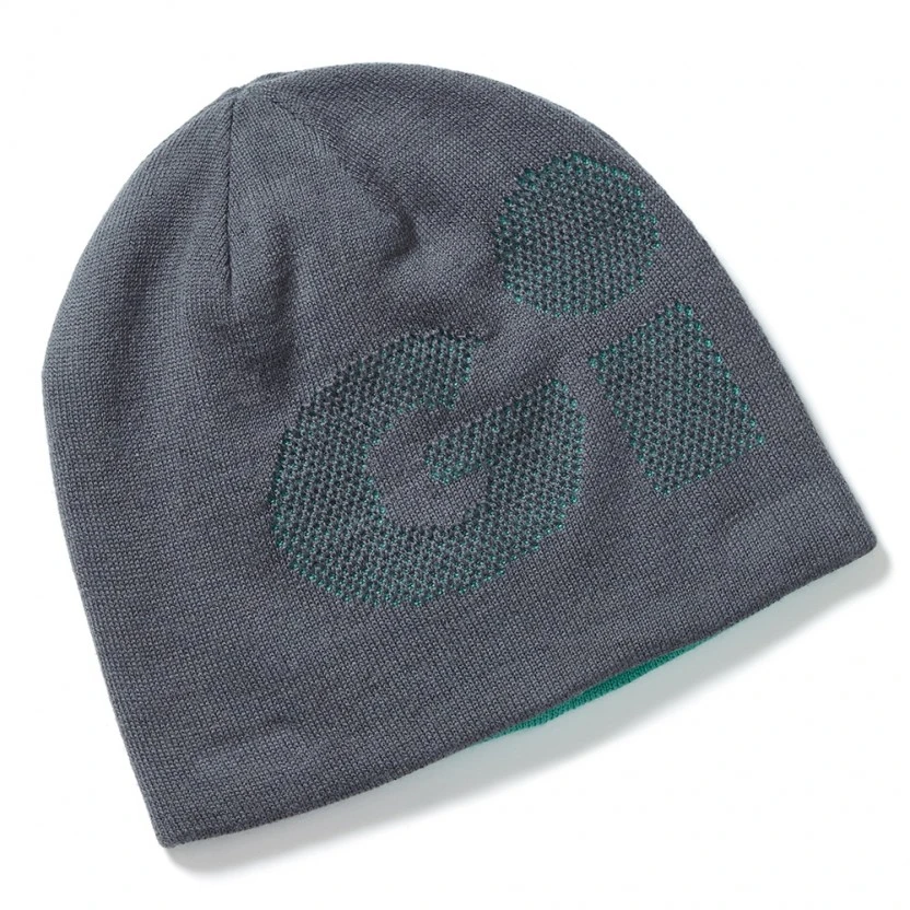 Gill Reversible Knit Beanie - Grey/Turquoise 1 Gill Reversible Knit Beanie - Grey/Turquoise