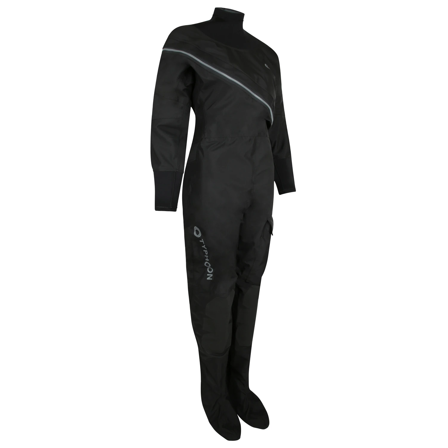 Typhoon Ladies Ezeedon Drysuit & Undersuit - Black/Grey 2 Typhoon Ladies Ezeedon Drysuit & Undersuit - Black/Grey - Image 2