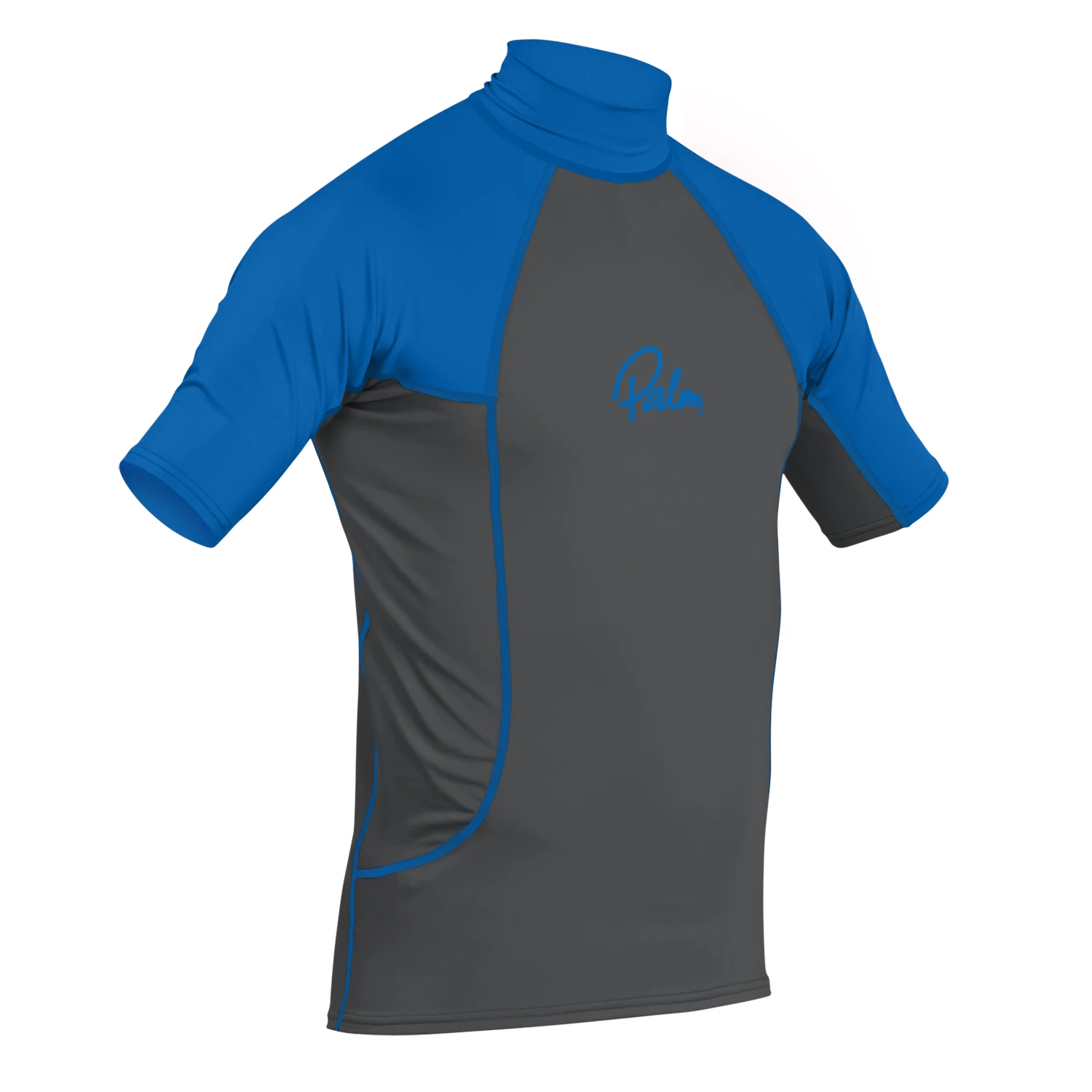 Palm Shortsleeve Rash Guard - Jet Grey/Blue 1 Palm Shortsleeve Rash Guard - Jet Grey/Blue